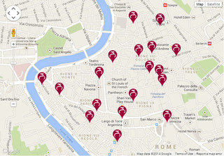 Map of Roma Bike Sharing Rome, bike stations, bike hire