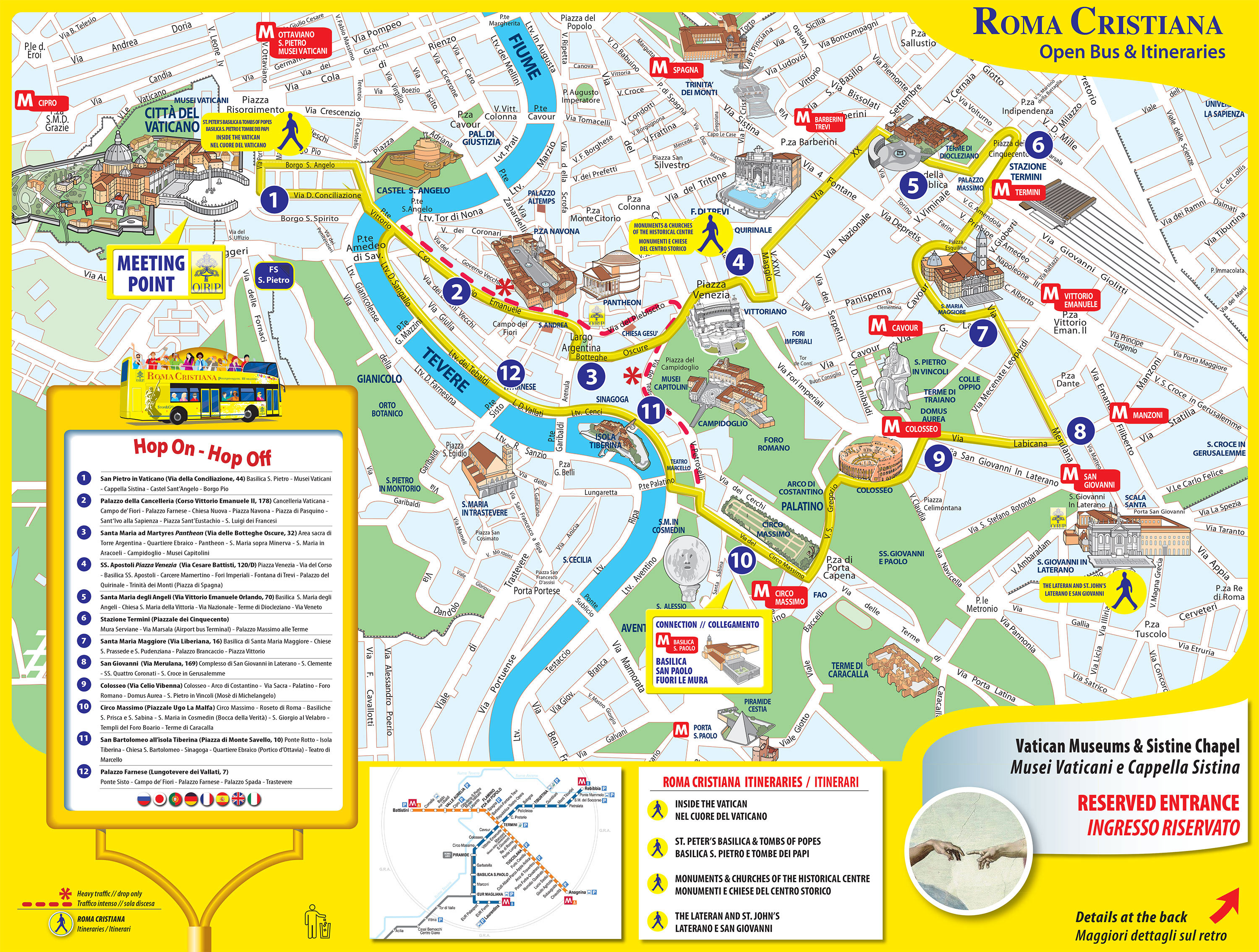 Map of tourist attractions, sightseeing & tourist tour